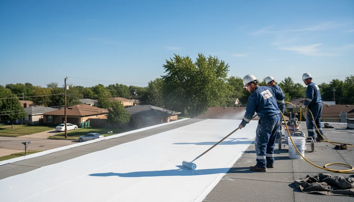 Commercial roof coating in Pilgrims Knob, VA near me
